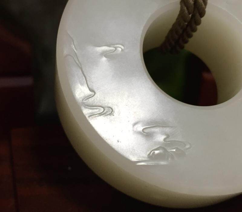 收藏级重器 罗荷清赏 陈冠军作镯芯把件 新疆和田籽玉 111.8克