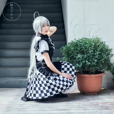 taobao agent Spot free shipping!Customize Japanese anime COS clothing to sneak!Naya COS Black and White Gram Player Set