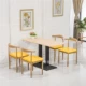 Один стол, четыре стулья+желтые прокладки