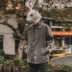 Rabbit Xiansen nguyên bản Nhật Bản dụng cụ retro áo khoác xu hướng đồng quê áo khoác nam áo ve áo giản dị áo cardigan - Áo khoác