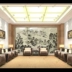 Mới Trung Quốc phong cách vẽ tay thanh lịch nhân vật Trung Quốc sơn phong cảnh sơn phòng khách hiên văn phòng sofa nền sơn sơn phân vùng màn hình - Màn hình / Cửa sổ