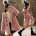 Áo khoác len nữ làm dày khí ngoại quốc Phiên bản Hàn Quốc dài 2018 Quần áo trẻ em mùa đông mới Áo khoác nữ trẻ em lớn Áo khoác