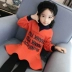 Quần áo bé gái nhung cộng với quần áo trẻ em Quần áo nữ mùa đông 2018 phiên bản mới Hàn Quốc của áo len váy trẻ em mùa đông váy trẻ em 10 tuổi Váy