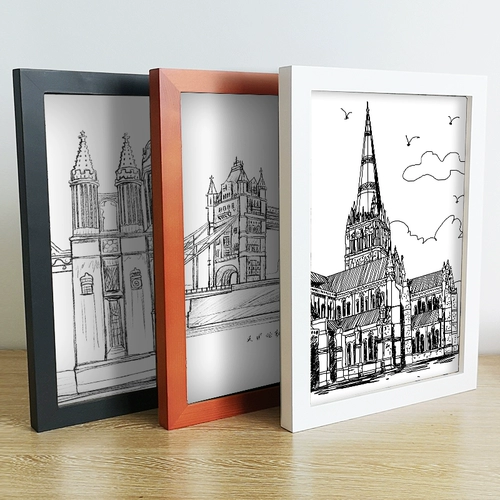 Настенная фоторамка из натурального дерева, постер, головоломка, 12 дюймов, 24 дюймов, 36 дюймов