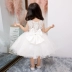 Trẻ em công chúa váy cô gái hoa fluffy sợi cô gái tiệc sinh nhật buổi tối ăn mặc chủ nhà trang phục piano - Váy trẻ em
