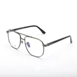 Мудюанский ретро ретро резовый резной пилот Шуанлян Глассные очки рама зеркальный рамка мужская прилив Super Light Pure Titanium Женщины могут быть в паре с глазами