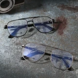 Мудюанский ретро ретро резовый резной пилот Шуанлян Глассные очки рама зеркальный рамка мужская прилив Super Light Pure Titanium Женщины могут быть в паре с глазами