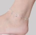 Vòng chân bạc 925 sterling nữ phiên bản tiếng Hàn của Hàn Quốc và chuông Hàn Quốc đơn giản sao retro dây chuyền bạc trang sức chân sinh nhật