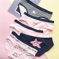 6 vận chuyển màu hồng màu xanh loạt bông quần short tam giác đồ lót nữ mùa hè sản phẩm mới quần lót ck