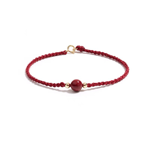 Браслет на ногу, плетеный оберег на день рождения для влюбленных ручной работы, простой и элегантный дизайн, цвета киновари, подарок на день рождения