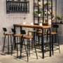 Đồ ăn nhanh cafe nội thất quán trà bàn ghế trong nhà kết hợp không gian ghế cá tính sắt rèn bàn cà phê - Giải trí / Bar / KTV bàn quán bar