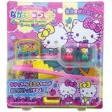 Hello kitty, японская игрушка, комплект, поезд, крутящаяся интерактивная горка, для детей и родителей