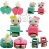 Hello kitty, японская игрушка, комплект, поезд, крутящаяся интерактивная горка, для детей и родителей