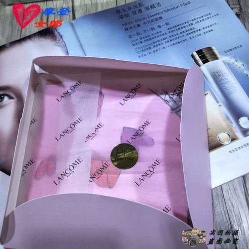 Рекомендуемая шелковая шарф Lancome Lancome подарочная коробка Franchons логотип париж