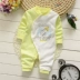 [Sống đặc biệt] Quần áo cotton cho bé 0-3-6-12 tháng tuổi bé thân yêu mùa xuân và mùa thu romper - Áo liền quần
