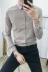 Mùa thu 2019 cá tính mới thêu áo sơ mi nam giản dị thời trang dài tay phiên bản Hàn Quốc của chiếc áo thủy thủ tự tu trẻ trung - Áo áo sơ mi nam màu vàng Áo