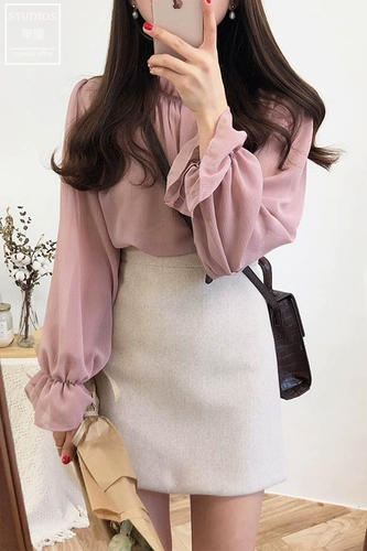 Универсальная летняя рубашка, ретро мегафон, лонгслив, 2023, Южная Корея, свободный крой