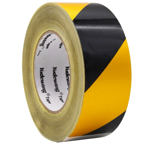Светоотражающая черно-желтая износостойкая лента, светоотражающее ограждение, наклейка
