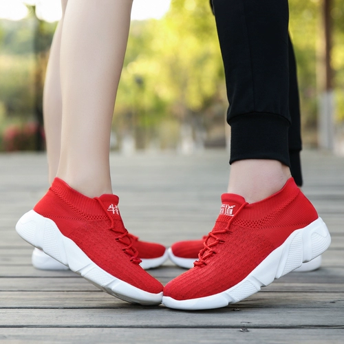 Niu Dang Square Dance Shoes Soft Bottom Сетка мягкая лапша танцевальная туфли осень и весна, недавно шипованные танцующие туфли 7781