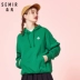 Senma Enterprise Store Áo len nữ 2018 Thu mới Loose Thin Chic Áo trùm đầu Xu hướng thêu Áo len