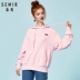 Senma Enterprise Store Áo len nữ 2018 Thu mới Loose Thin Chic Áo trùm đầu Xu hướng thêu Áo len