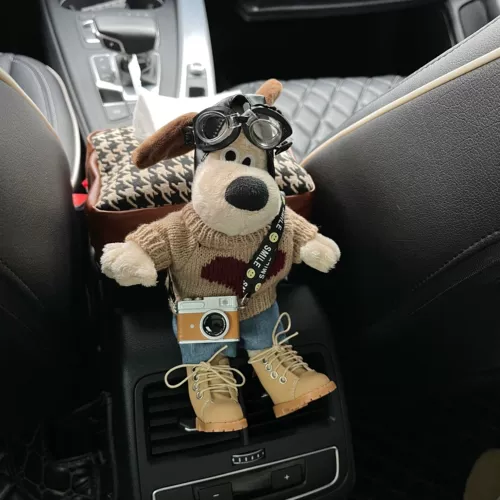 Милая кукла для авто, универсальный ремень, салфетки