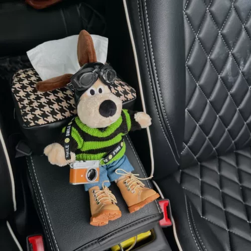 Милая кукла для авто, универсальный ремень, салфетки