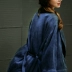 Mái tóc đầu tiên của Ku Yin, axit acetic Nhật Bản dập nổi chiếc áo khoác dài, nữ rơi Trench Coat