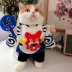 Lắc cùng một bộ quần áo mèo Yin Yang Shi ngộ nghĩnh biến thành tiếng Anh ngắn màu xanh mèo Garfield mèo mùa thu và mùa đông quần áo thú cưng - Quần áo & phụ kiện thú cưng quần áo cho chó phốc hươu Quần áo & phụ kiện thú cưng