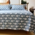 Mùa hè đơn giường đôi đơn vải cũ vải thô vải cotton mat đơn 1.2 1.5 giường 1.8 giường thảm nhung trải giường Khăn trải giường