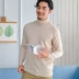 Honglian áo len cashmere mới của nam giới áo len cao cổ lỏng áo len trùm đầu áo len màu dày áo len dày sơ mi nam đẹp Áo len Cashmere