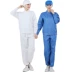 Bộ quần áo bảo hộ lao động xưởng chế biến thực phẩm dài tay màu trắng xẻ tà thu đông nam nữ quần áo chống bụi màu xanh thoáng khí