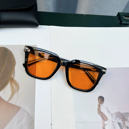 Tide, ретро квадратные модные прозрачные солнцезащитные очки, в корейском стиле, коллекция 2022, защита от ультрафиолета, по фигуре