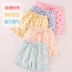 Đồ ngủ cotton Nhật Bản của phụ nữ quần short mùa hè Bông gạc lỏng nhà mỏng phần có thể mặc quần kẻ sọc nhà sinh viên - Quần tây