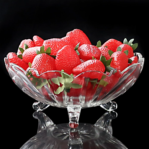 Прозрачная хрустальная стеклянная стеклянная европейская фруктовая тарелка творческая современная гостиная фруктовая тарелка салат из сушеной фруктовой тарелки