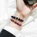 Hàn quốc phiên bản của cá tính đơn giản Sen Sở mật ong gió lạnh chic garnet đá sa thạch màu xanh sinh viên bracelet bracelet bracelet nữ Vòng đeo tay Clasp