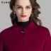 Mùa thu đông nữ mới đứng cổ áo chín điểm tay áo dài thời trang áo khoác len Áo khoác M-616326 - Trung bình và dài Coat