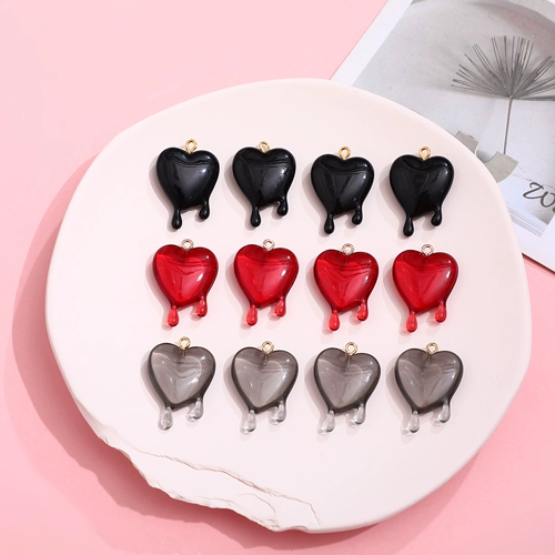 Красная черная подвеска, серьги ручной работы, ожерелье, аксессуары, DIY