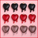 Красная черная подвеска, серьги ручной работы, ожерелье, аксессуары, DIY