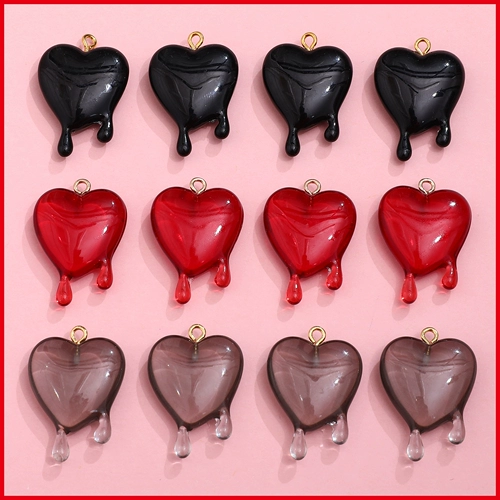 Красная черная подвеска, серьги ручной работы, ожерелье, аксессуары, DIY