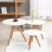 Bắc âu đơn giản rắn bàn cà phê gỗ bàn phòng khách sofa góc một số Nhật Bản bàn tròn cà phê trắng bàn trà nhỏ