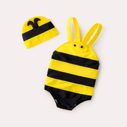 [Phá vỡ mã giảm giá] bé áo tắm mùa hè ong hình dạng trẻ em một mảnh áo tắm bơi nắp hai bộ kho báu nhỏ