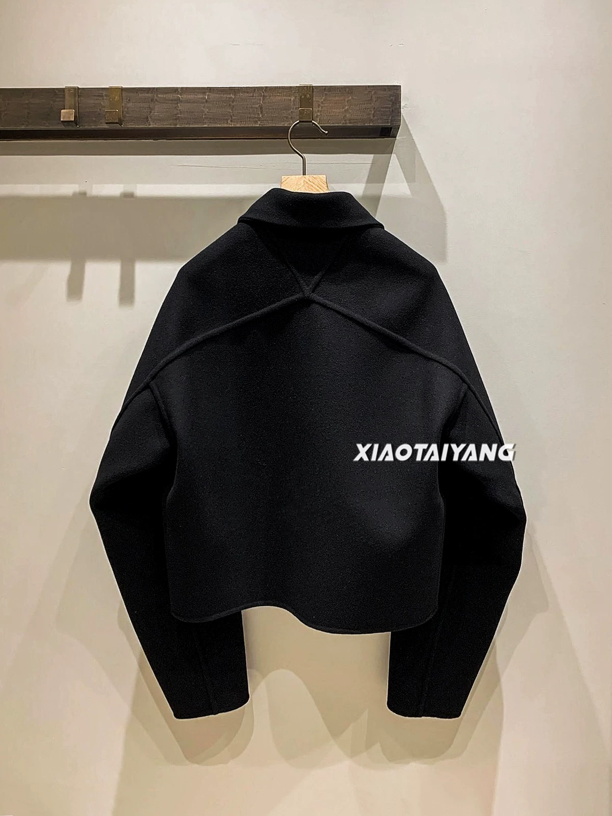 Pure TM шерсть 23FW тяжелая шерсть Cleanfit упрощенный подвесной короткий широкий волосы молния жакет жакет