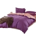 Bắc âu giường đặt bốn bông cotton màu rắn khăn trải giường quilt cover ba bộ 1.8 m giường khách sạn sản phẩm giường