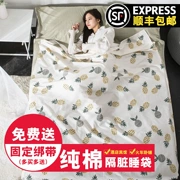 Du lịch trên bẩn túi ngủ khách sạn người lớn di động bông chăn bao gồm duy nhất đôi du lịch khăn trải giường khách sạn nội thất