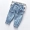 Quần jean nữ 2019 hè mới trẻ em bướm thêu ren cắt quần bé quần jeans ống rộng - Quần jean