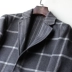Áo khoác len đơn nút châu Âu và châu Mỹ của thợ may trong áo khoác len cashmere nam hai mặt dài - Áo len