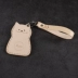 Ban đầu làm bằng tay da mèo nhỏ kiểm soát truy cập thẻ thiết lập retro da nhỏ xe buýt thẻ bìa sáng tạo keychain Hộp đựng thẻ