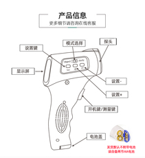 Термометр медицинский 现货电子温度体温计红外线体温枪家用医用精准额温枪温度计测温抢