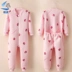 Trẻ em cộng với cotton cotton mùa thu và mùa đông Cô gái 3 tuổi 5 trẻ lớn 7 em bé dày ấm áp đồ ngủ ấm áp 4 bé trai đi vệ sinh body chip cho bé sơ sinh Áo liền quần